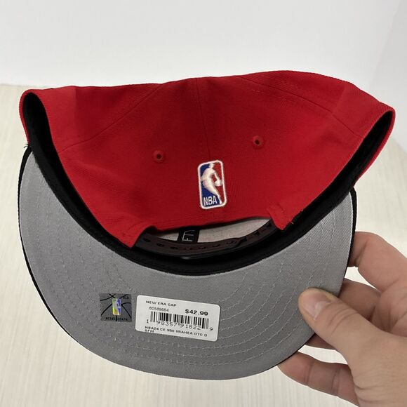 Miami Heat New Era 9fifty SnapBack Blood Red Heat Culture Hat Cap One Size NEW - Picture 5 of 6